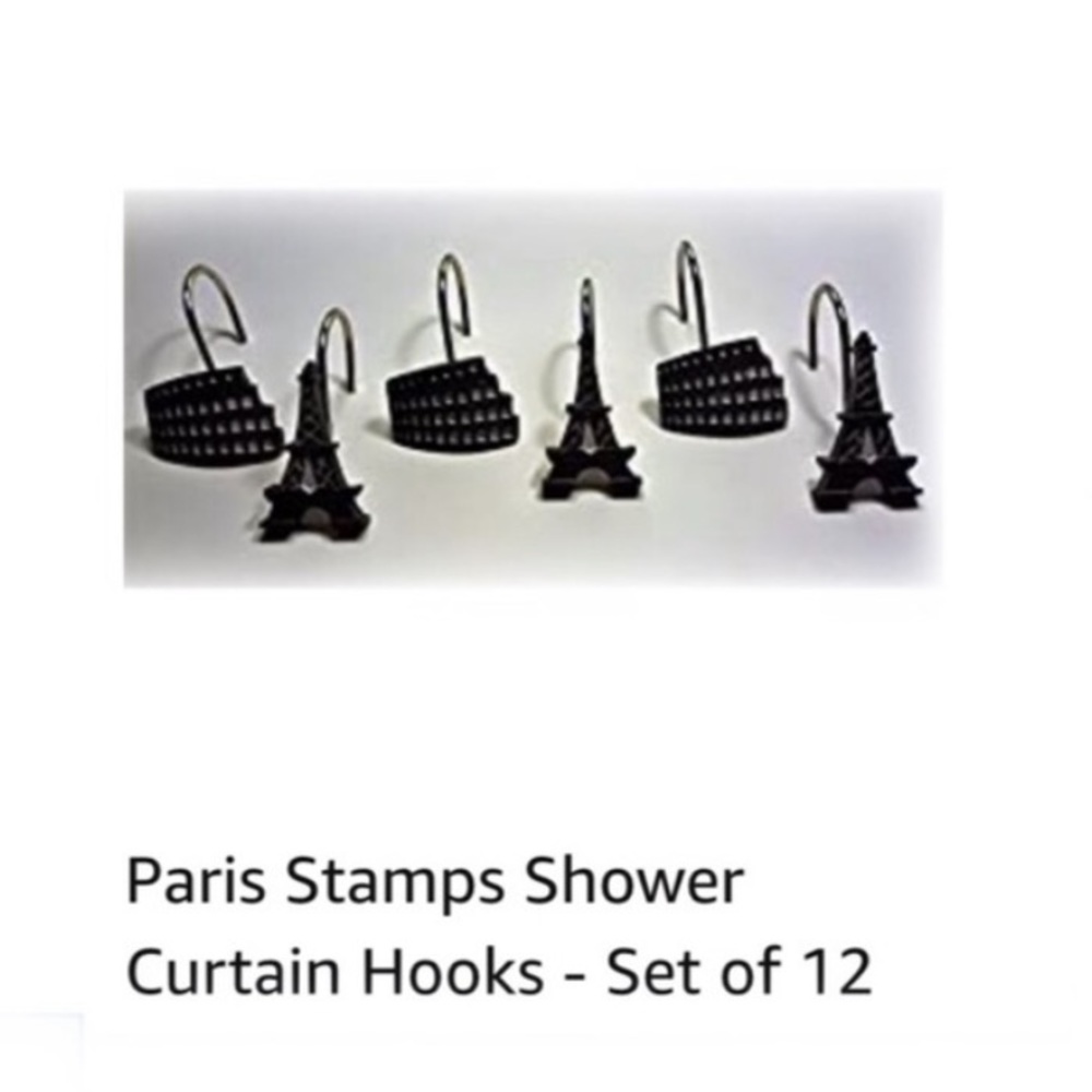Eiffel Tower Paris French Bathroom Ceramic Accessory Set 2 Pieces - Picture 14 of 16